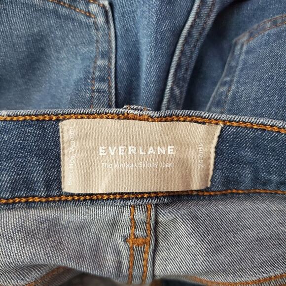 Everlane The Vintage High Rise Button Fly Skinny Ankle Jean 24 - Picture 8 of 9